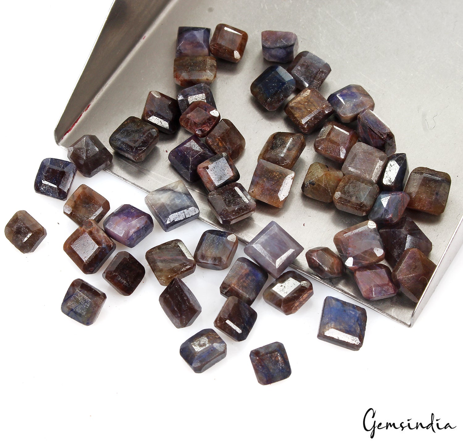 Blue Sapphire Lot, Loose Gemstone — 50 Pieces, 5mm to 7mm, 124.70 Ct, Madagascar