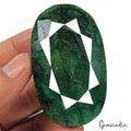 380 Ct Natural Dark Green Brazilian Emerald Oval Cut Faceted Earth Mined Gems