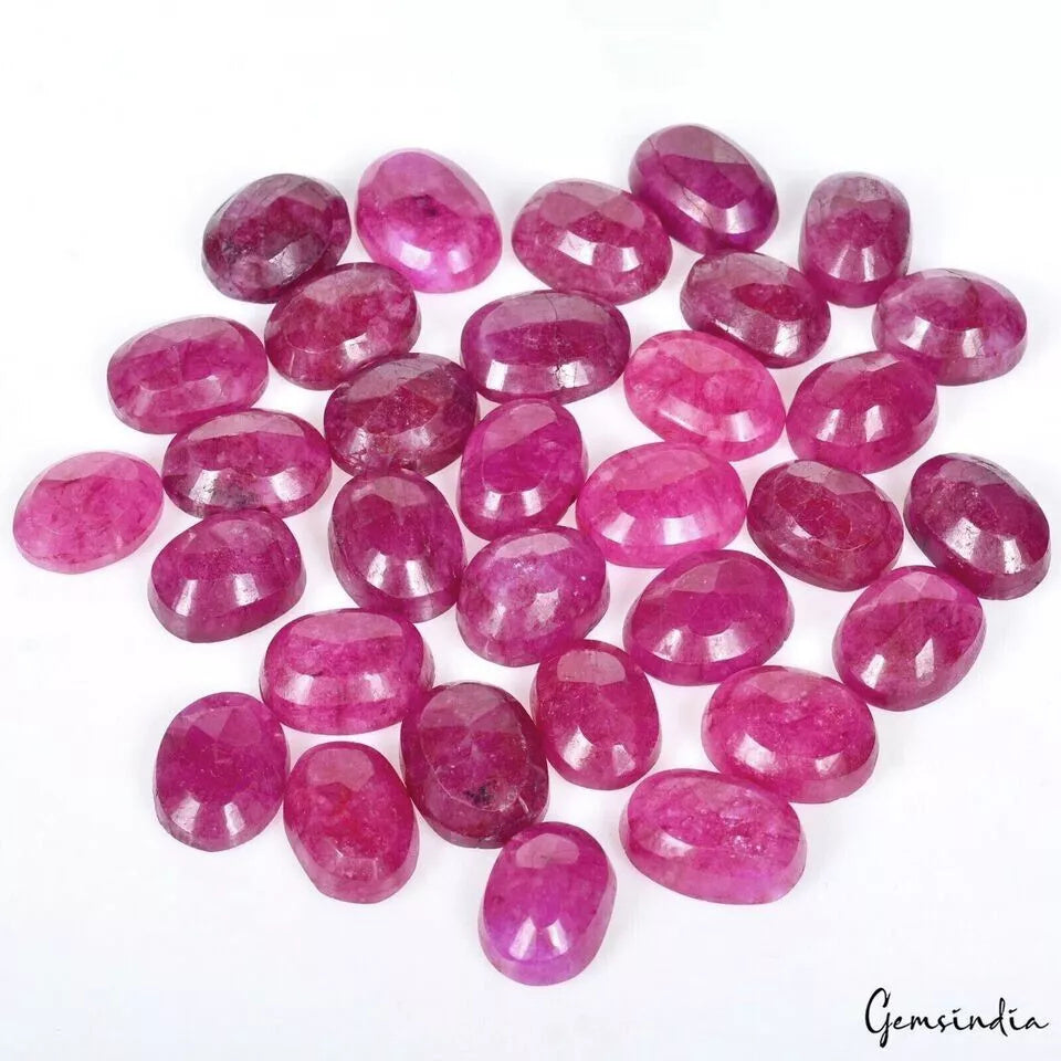 400 Cts Natural Pink Beryl Bixbite USA Oval Cut Loose 14-18mm Gemstones ~ 32 Pcs