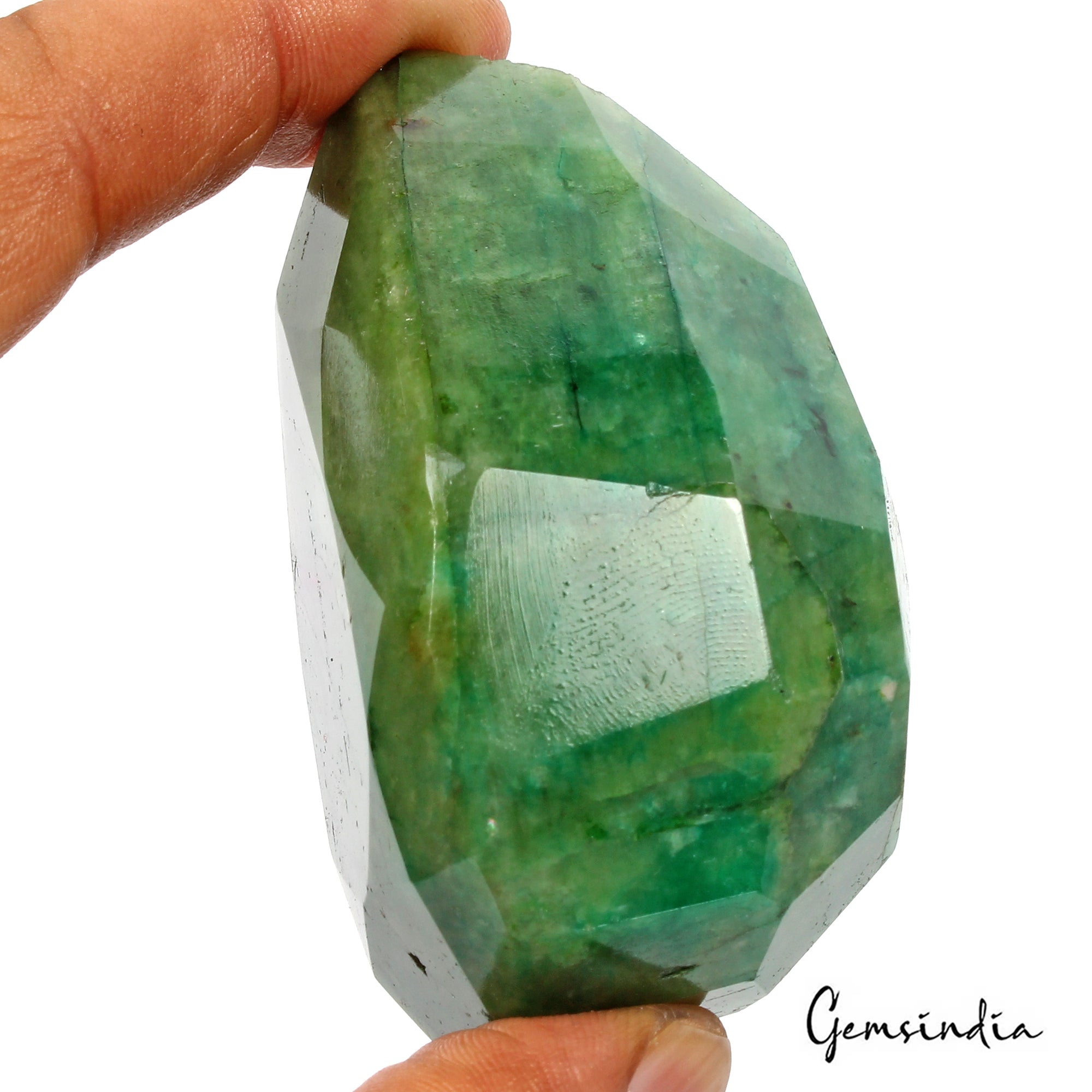 Certified 1060 Cts Natural Huge Green Emerald Pear Faceted Cut Earth-Mined Gem