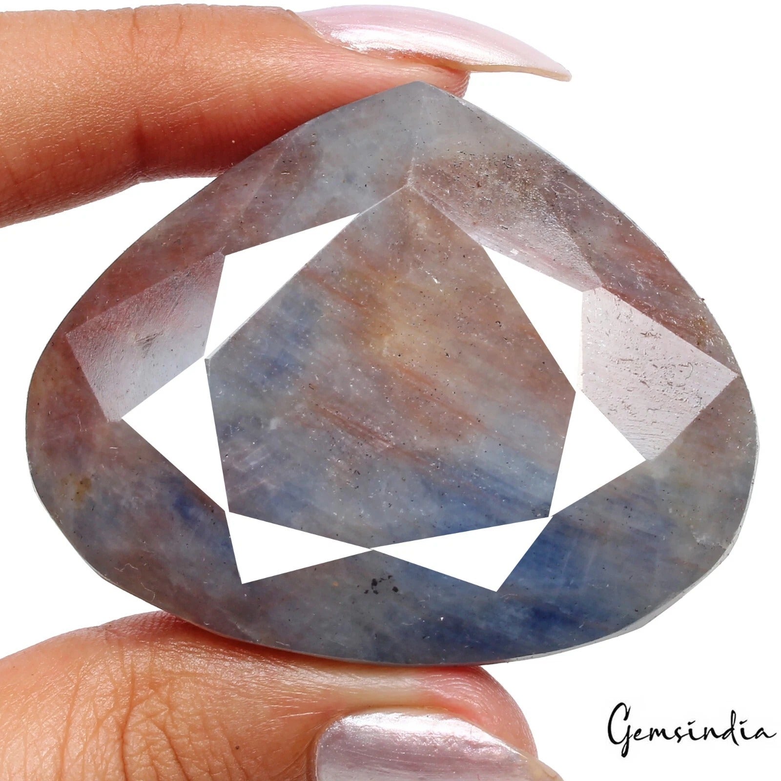 Blue Sapphire Loose Gemstone, Untreated — 39x49x23mm, 430 Ct