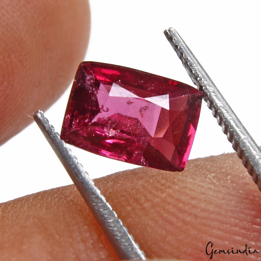 Certified 1.95 Cts Natural Rhodolite Rose Garnet Cushion Cut Rare Gem For Ring