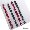 143.60 Ct Natural Ruby Sapphire 10x8mm Oval Checker Cut Jewelry Gemstones/ 40 Pc