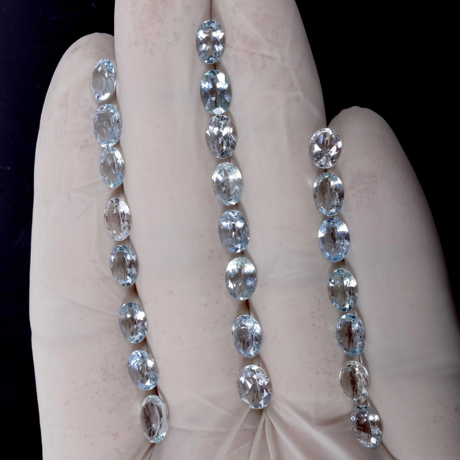 Certified 15.90 Ct/23 Pcs Natural Blue Aquamarine Oval Cut Rare Gems For jewelry