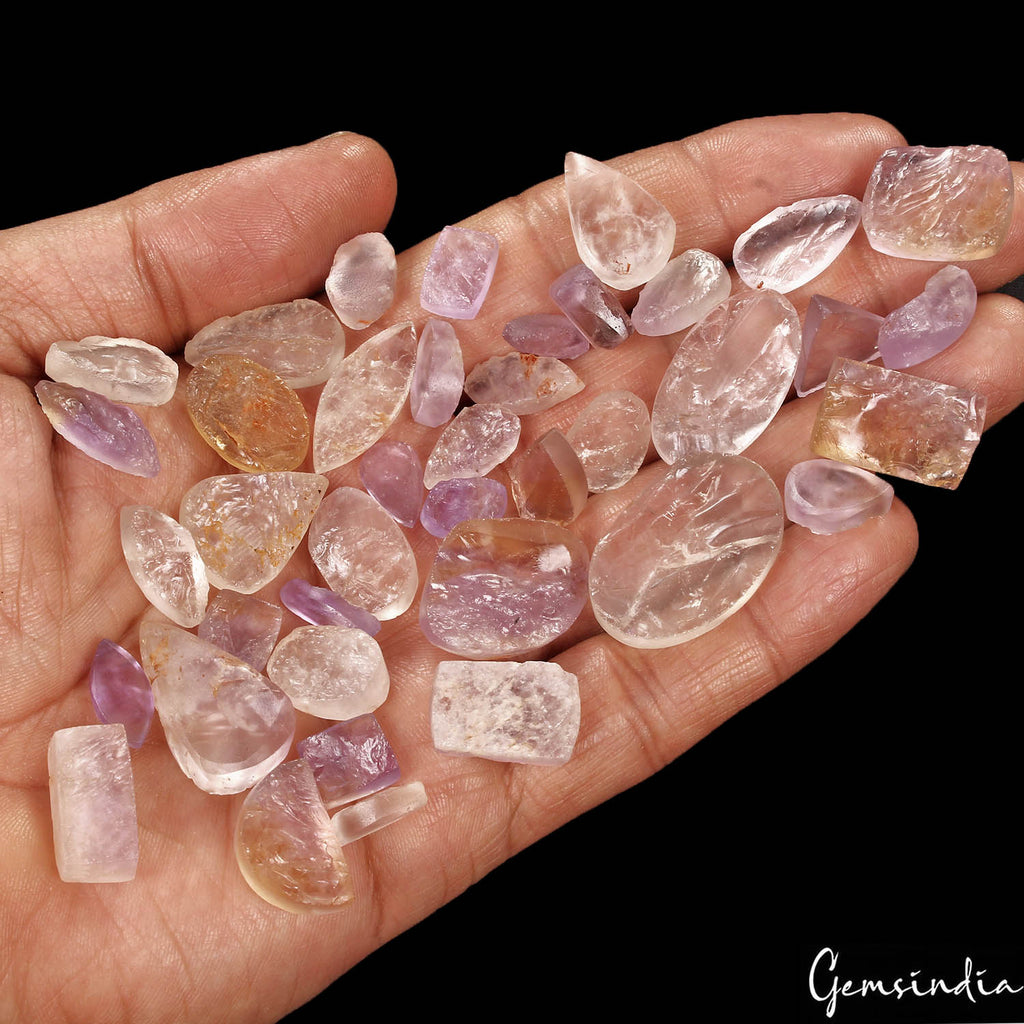 Amethyst Lot, Loose Gemstone, Untreated — 28 Pieces, 9mm to 28mm, 350 Ct