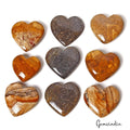 Mini Healing Crystal Heart Gemstone Heart Crystal Pendant Accessories 9 Pcs Lot