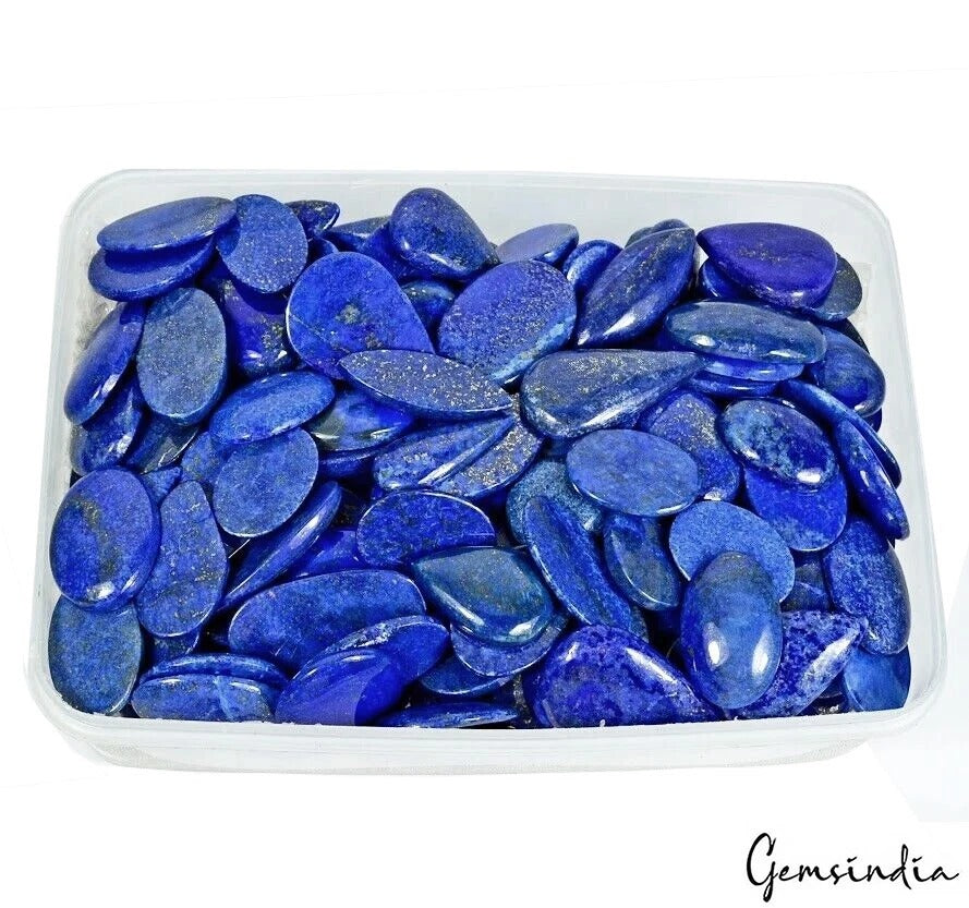 Lapis Lazuli Lot, Cabochon, Blue — 175 Pieces, 25mm to 55mm, 10000 Ct (2 Kg), Afghanistan