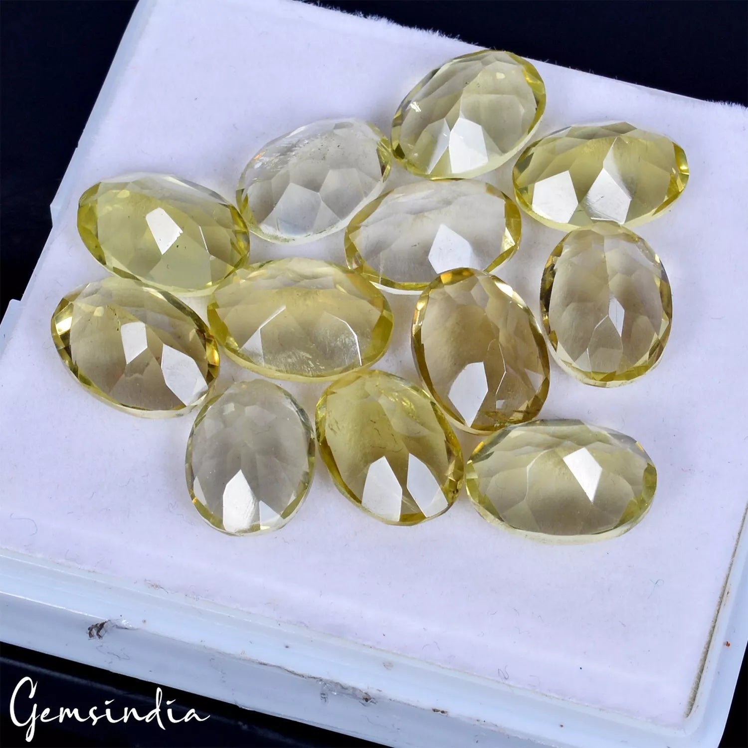 Lemon Quartz Lot, Loose Gemstone, Untreated — 12 Pieces, 13mm to 14mm, 70.20 Ct, Brazil
