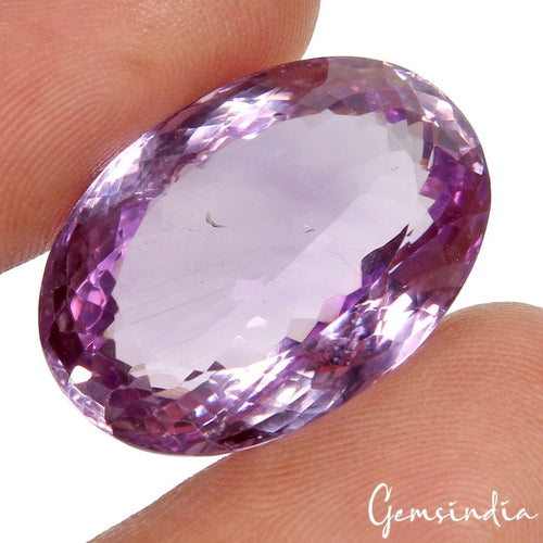 Amethyst Loose Gemstone, Untreated, Purple — 24x17x11mm, 30.90 Ct
