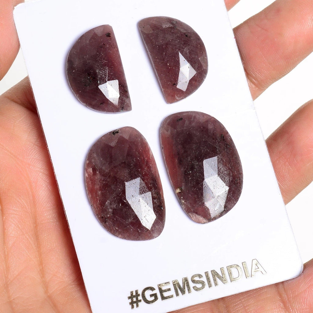 94.20 Cts/2 Pair Natural Untreated Ruby Fancy Checker cut Loose Gems For Jewelry
