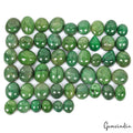 Emerald Lot, Cabochon, Oval, Pear Cabochon, Color Enhanced — 50 Pieces, 9mm to 17mm, 380 Ct, Brazil