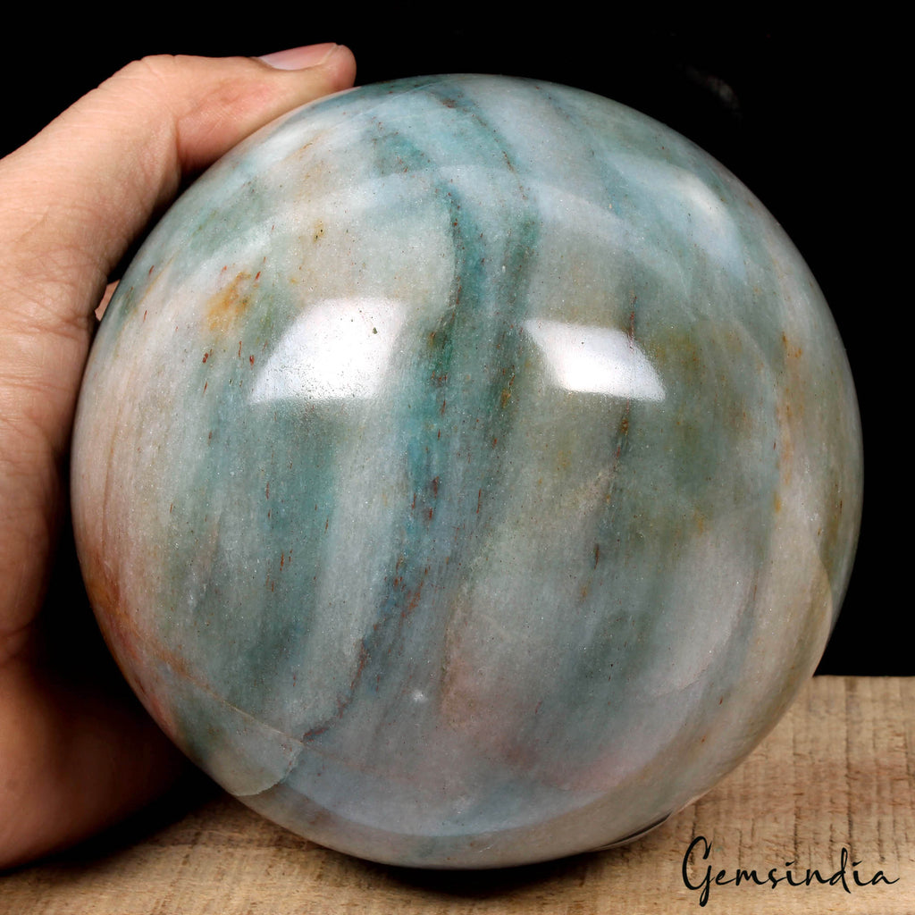 2.5 Kg 4.1" Natural Green Aventurine Sphere Quartz Crystal Ball Healing Decor