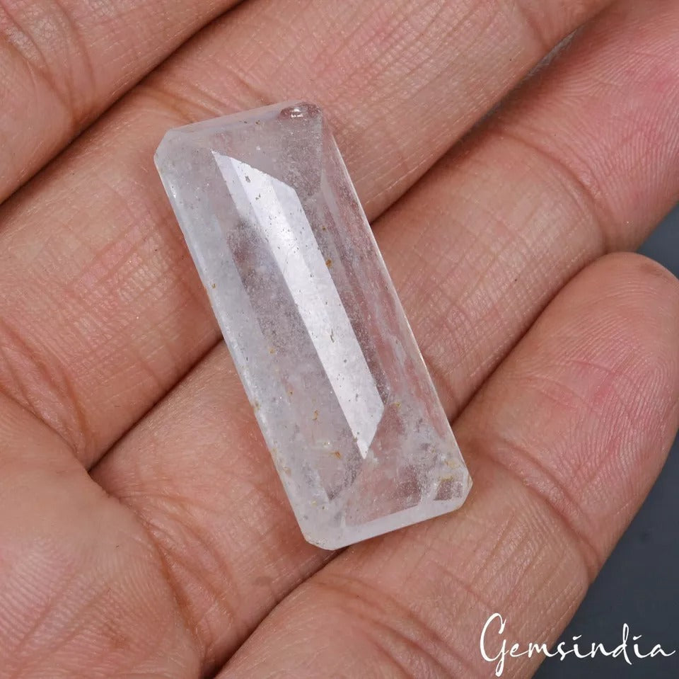 42.10 Ct Natural Pink Morganite Emerald Cut Loose Untreated Gemstone for Jewelry