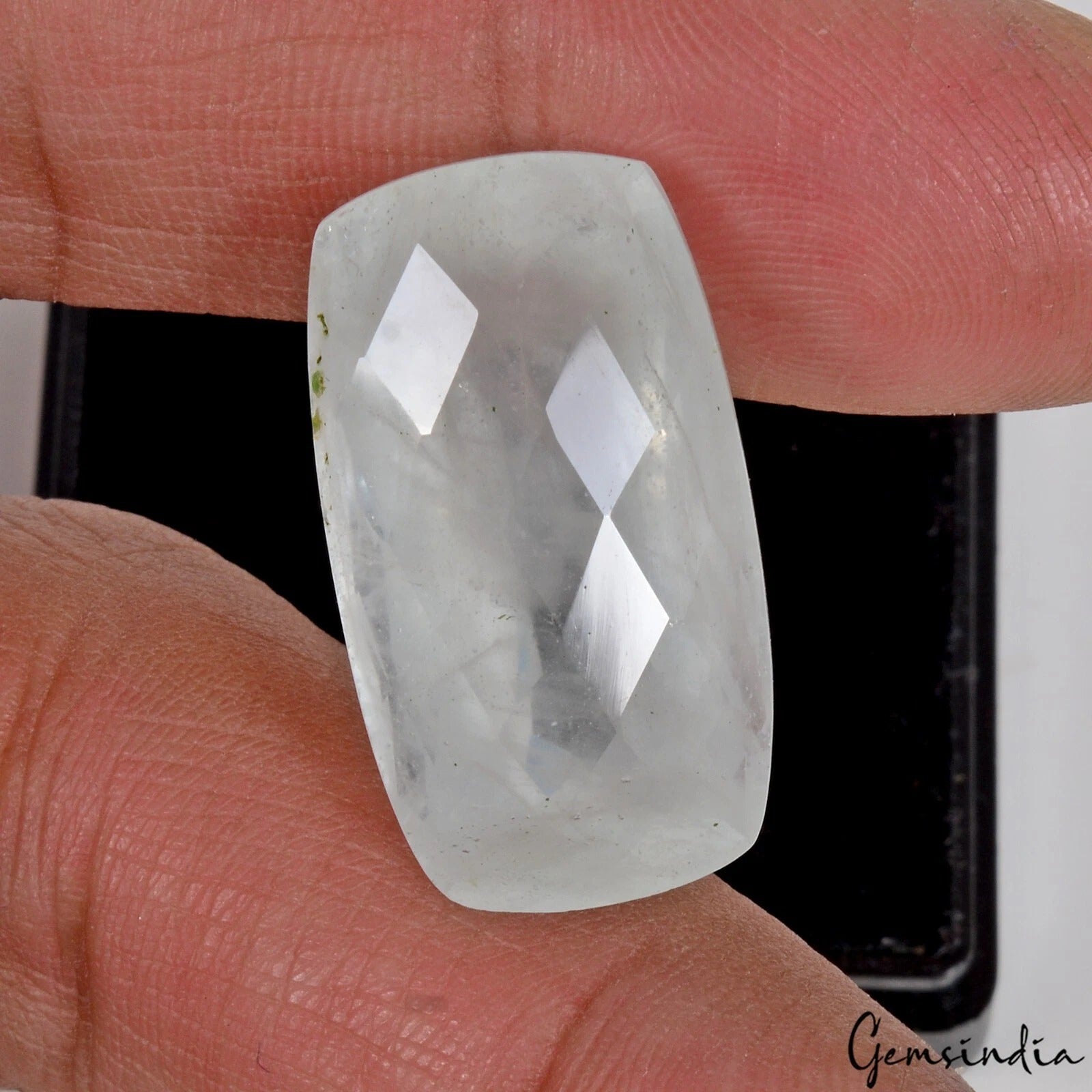 34.70 Cts Natural Untreated Brazilian Beryl Aquamarine Cushion Checker Cut Gem