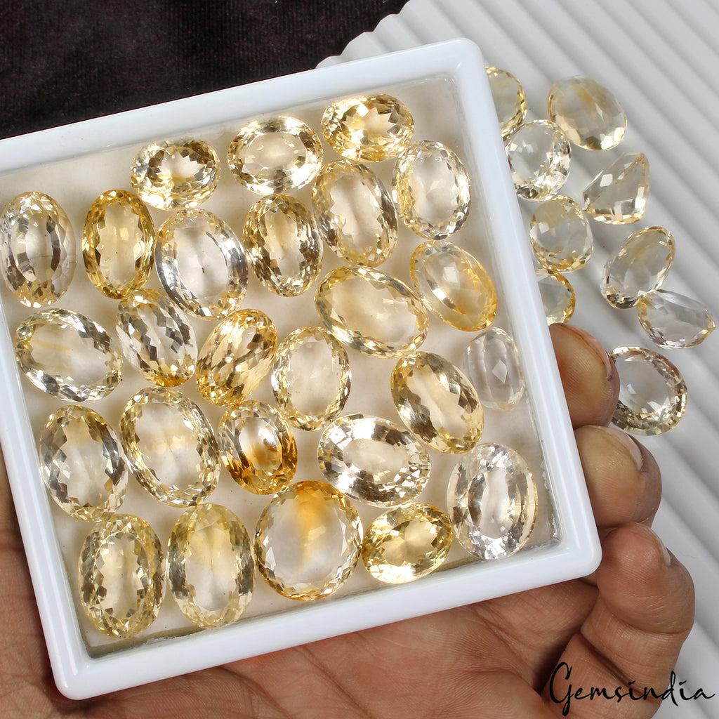 Citrine Lot, Loose Gemstone, Untreated — 36 Pieces, 14mm to 20mm, 585 Ct, Brazil
