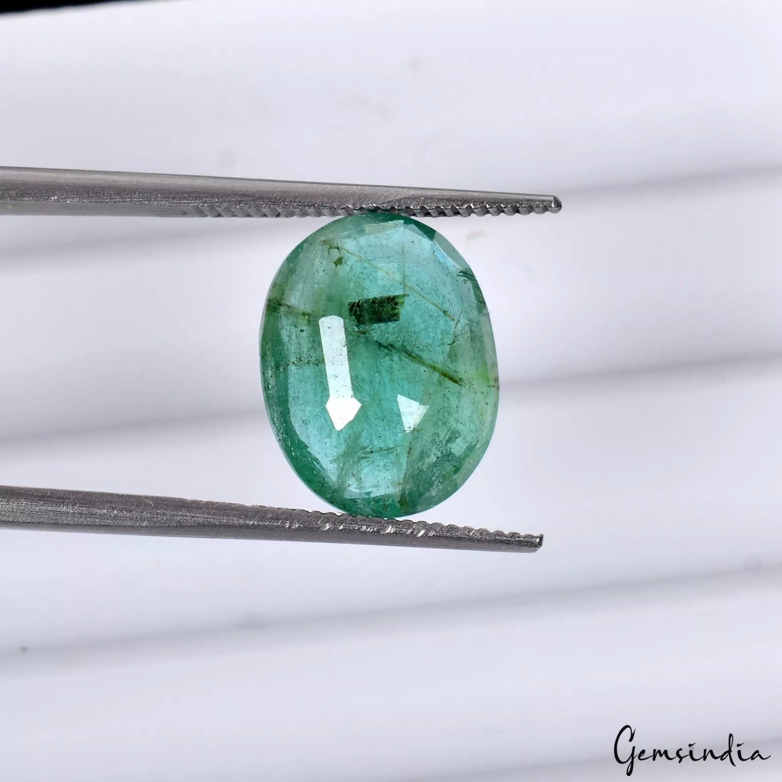 4.00 Ct Natural Zambian Emerald Nice Green Luster Oval Cut Untreated Top Quality