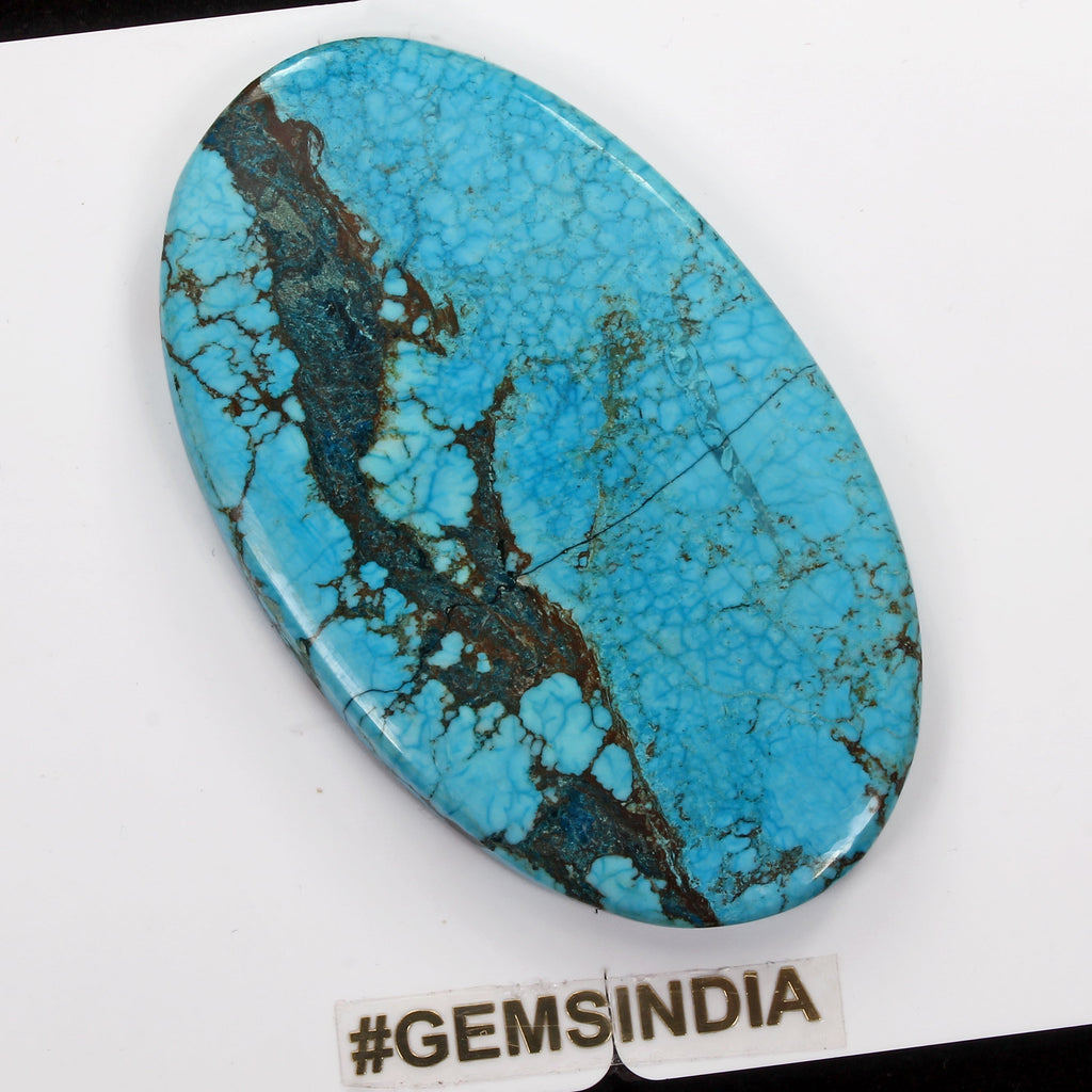 230 Cts Natural Designer Turquoise Oval Cabochon Loose Artistic Huge Gemstone
