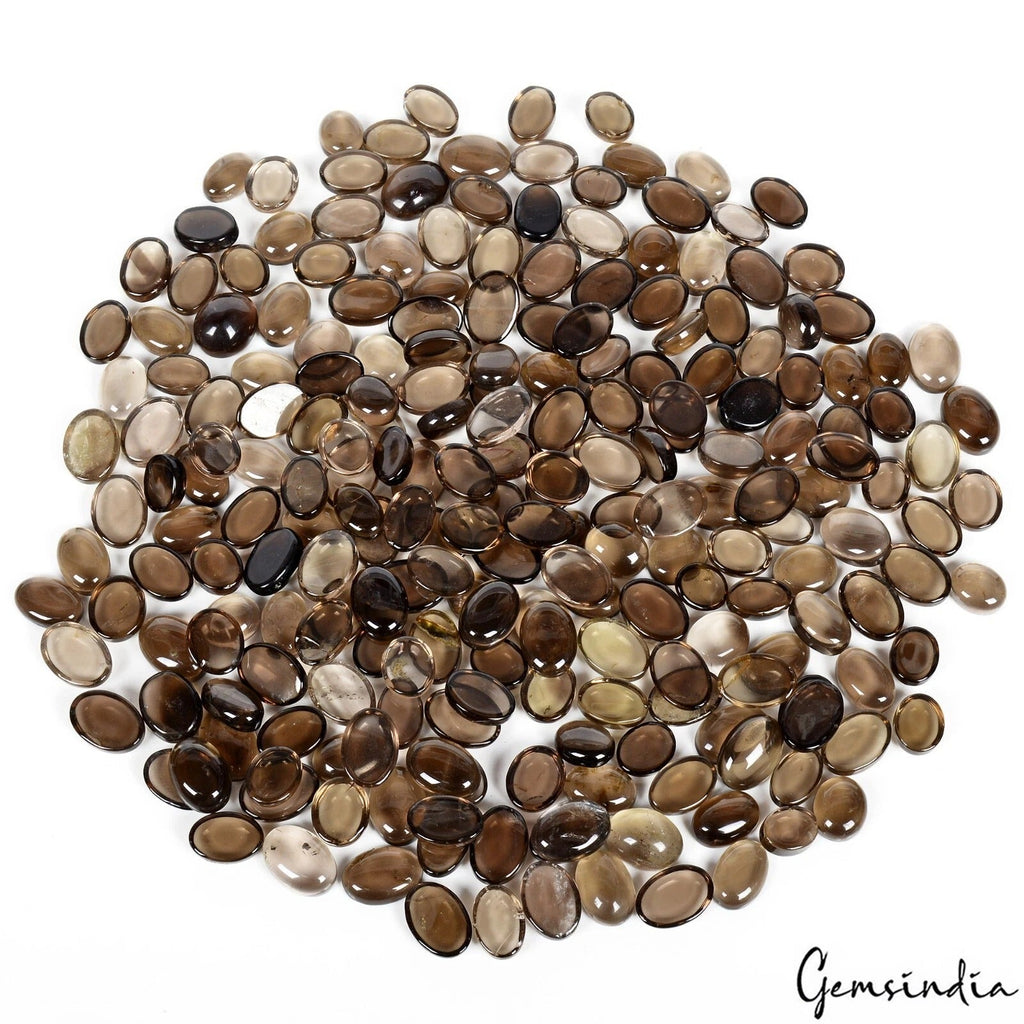 1020 Ct Natural Brown Smoky Quartz Oval Cabochon Loose 10-14mm Gemstones~227 Pcs