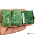 Brazilian Emerald Lot, Loose Gemstone, Color Enhanced, Green — 3 Pieces, 40mm to 44mm, 890 Ct, Brazil