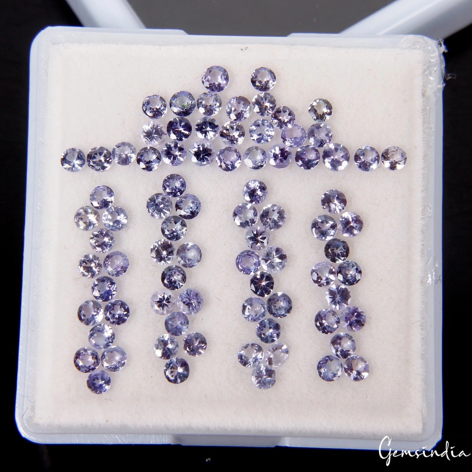 Tanzanite Lot, Loose Gemstone, Untreated, Violet — 80 Pieces, 2mm To 2.5 mm, 5.60 Ct