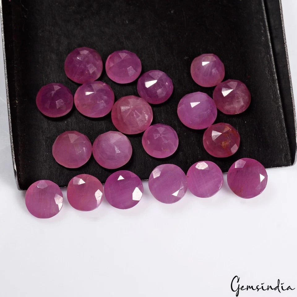 26.50 Cts Natural Pink Ruby 6mm Each Mozambique Round Cut Gemstones ~ 19 Pcs Lot