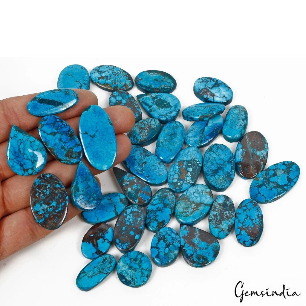 680 Ct/34 Pcs Natural USA Blue Green Turquoise Mix Cab Loose Wholesale Gemstones