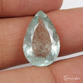 9.60 Ct Natural Santa Maria Green Aquamarine Pear Cut Loose Gemstone Certified