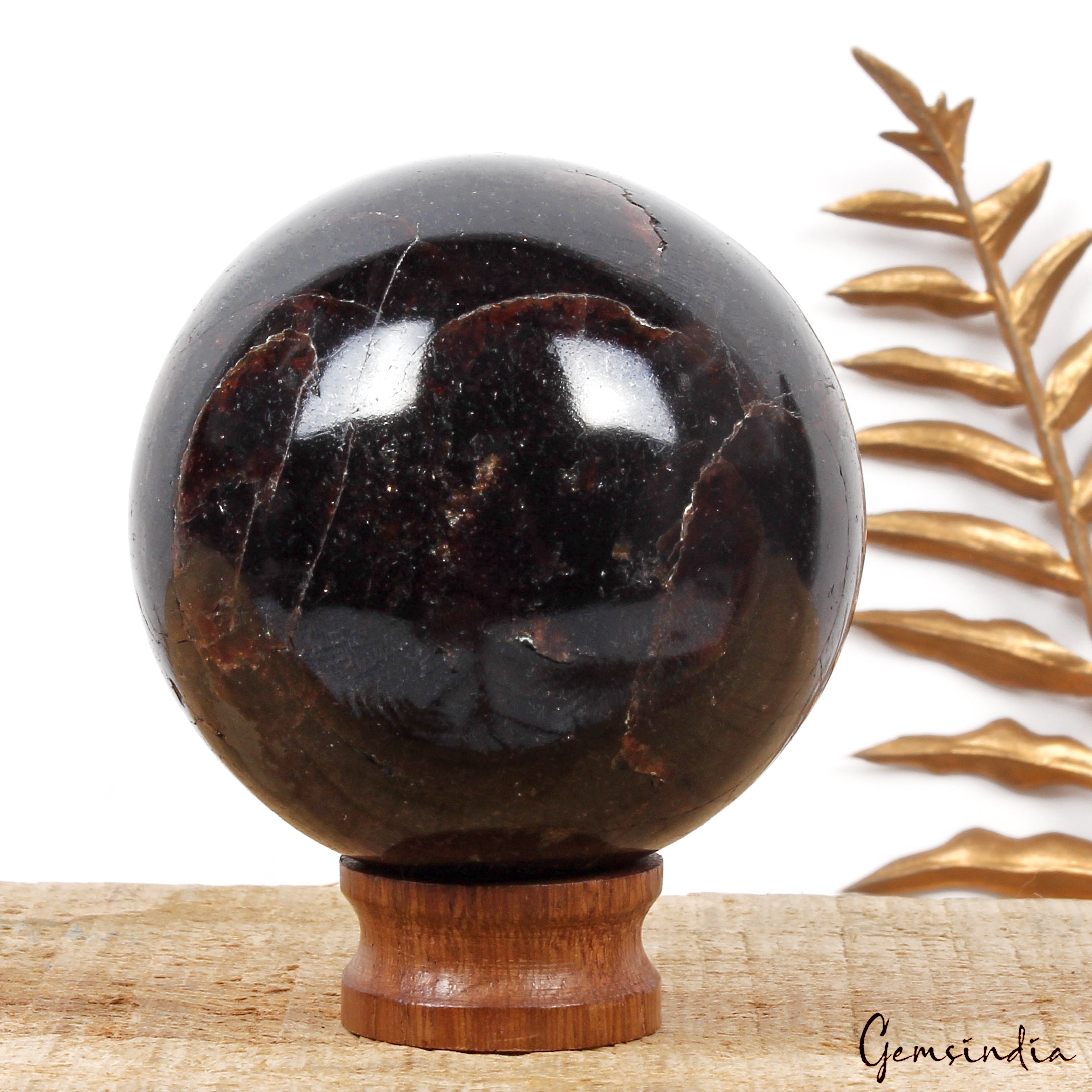 2.3" 486g Deep Red Garnet Sphere Polished Natural Gemstone Crystal Mineral Ball