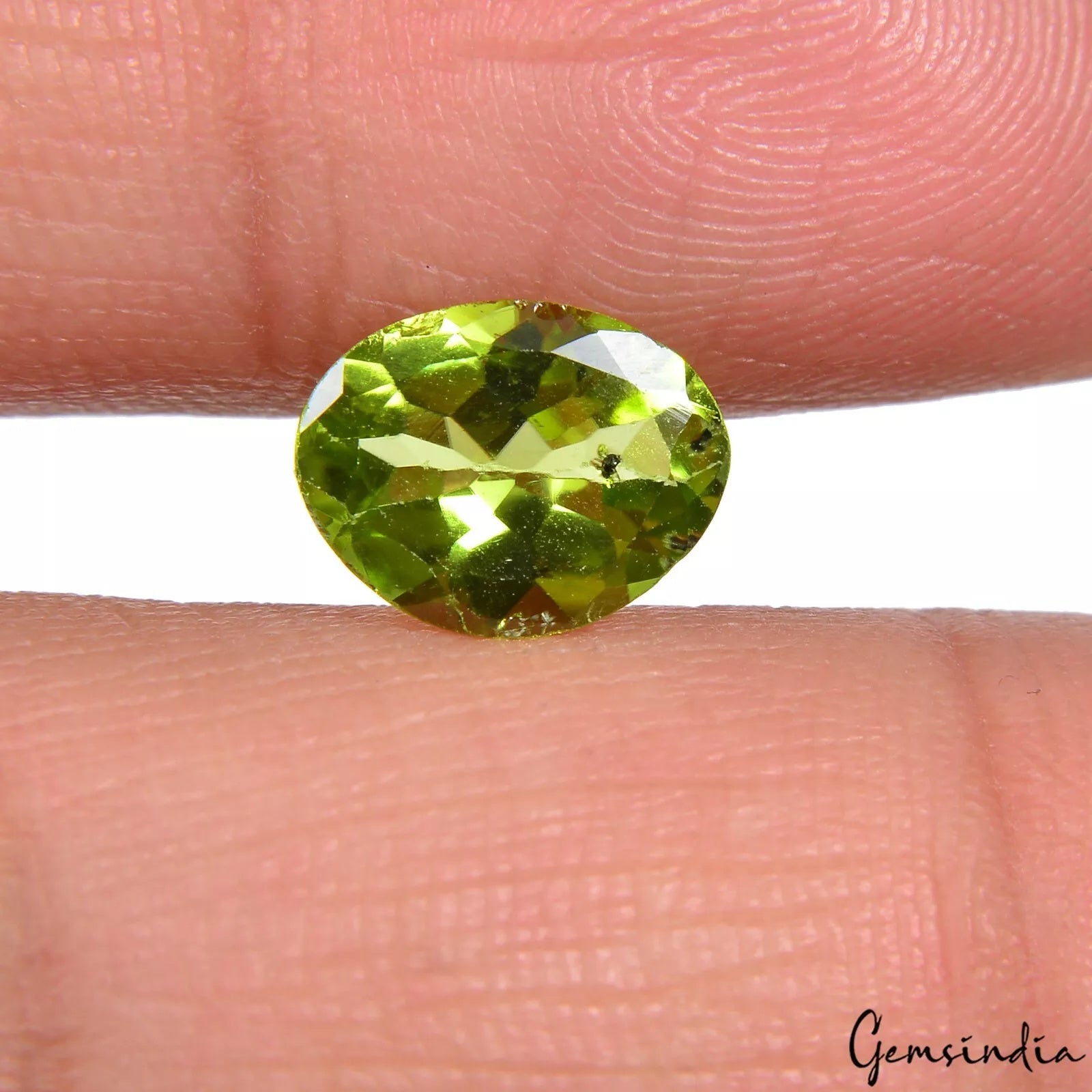 Certified 2.10Ct Natural Green Peridot Oval Cut Huge Untreated Pakistan Gemstone
