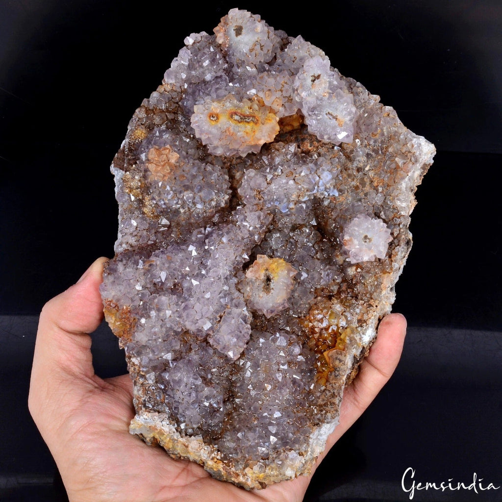 1.6LB Huge Natural Purple Amethyst Geode Quartz Cluster Crystal Specimen Healing