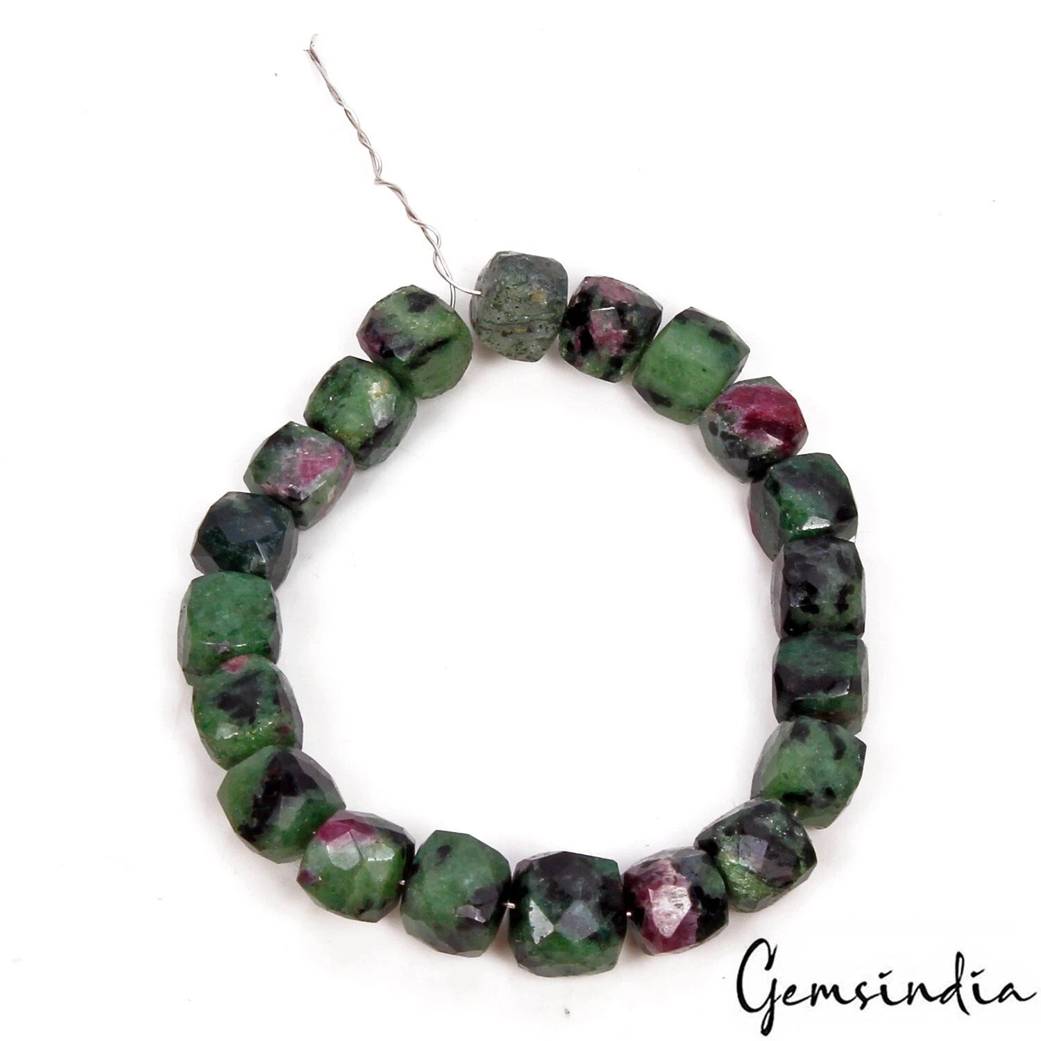Ruby Beaded Strand, Untreated, MULTI COLOR — 7mm to 9mm, 105.00 Ct, Madagascar