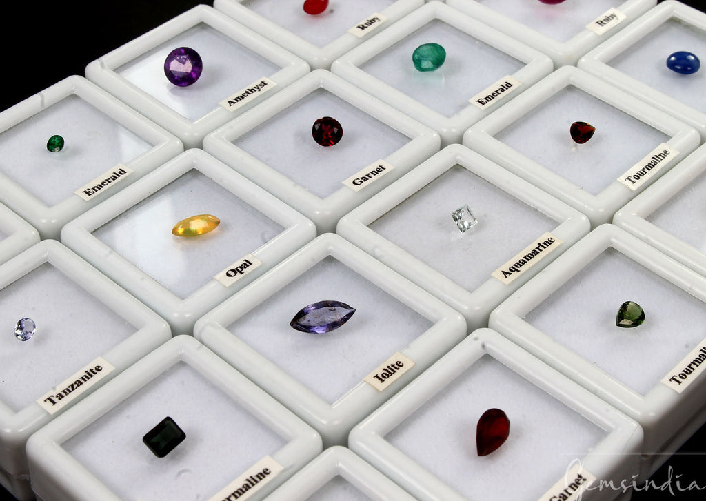Lot of Natural Stones Semi Precious Mix Cut Gems For Jewelry Collection 20 Pcs