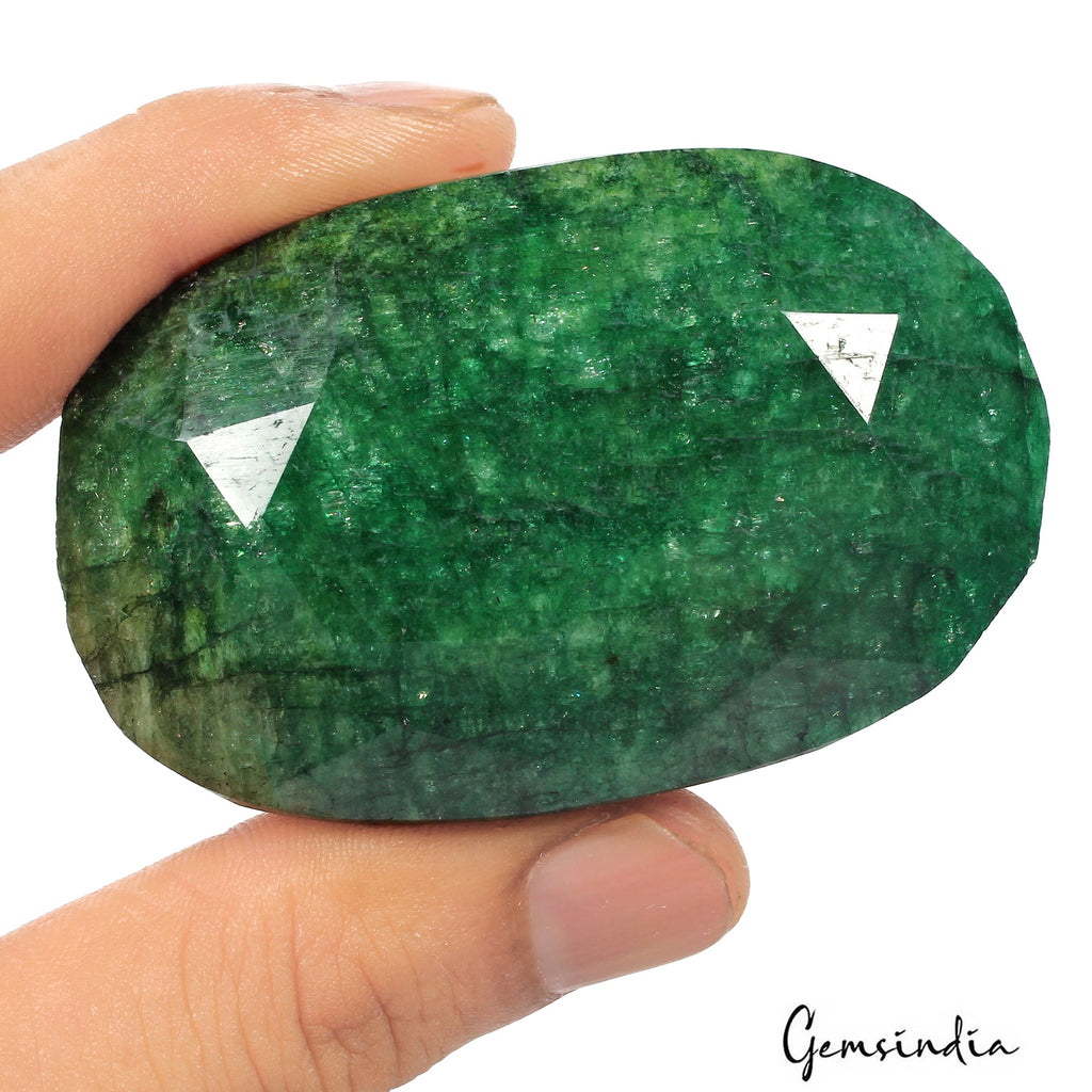 760 Ct Natural Green Brazilian Emerald Oval Cut Faceted Earth Mined Huge Gems