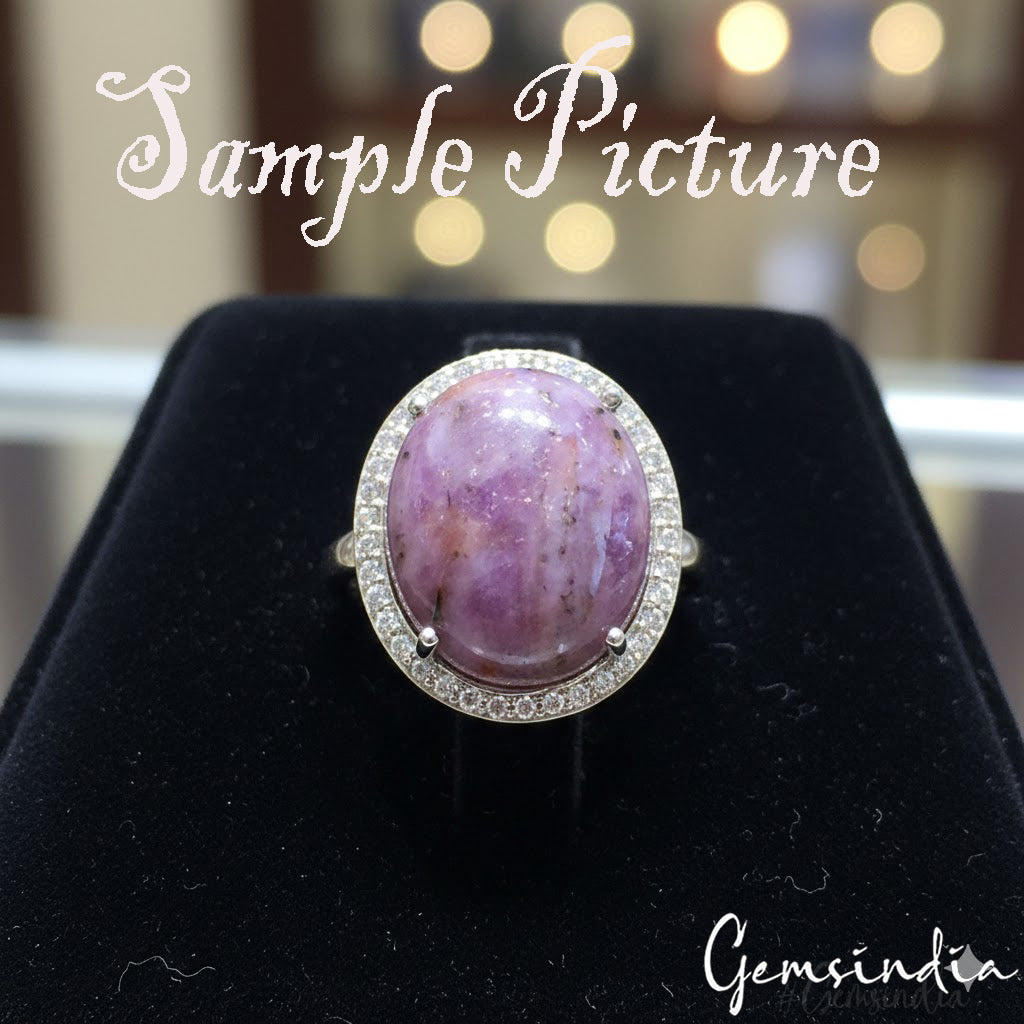 Ruby Cabochon, Untreated, Purple — 21x19x4mm, 19.70 Ct, Madagascar