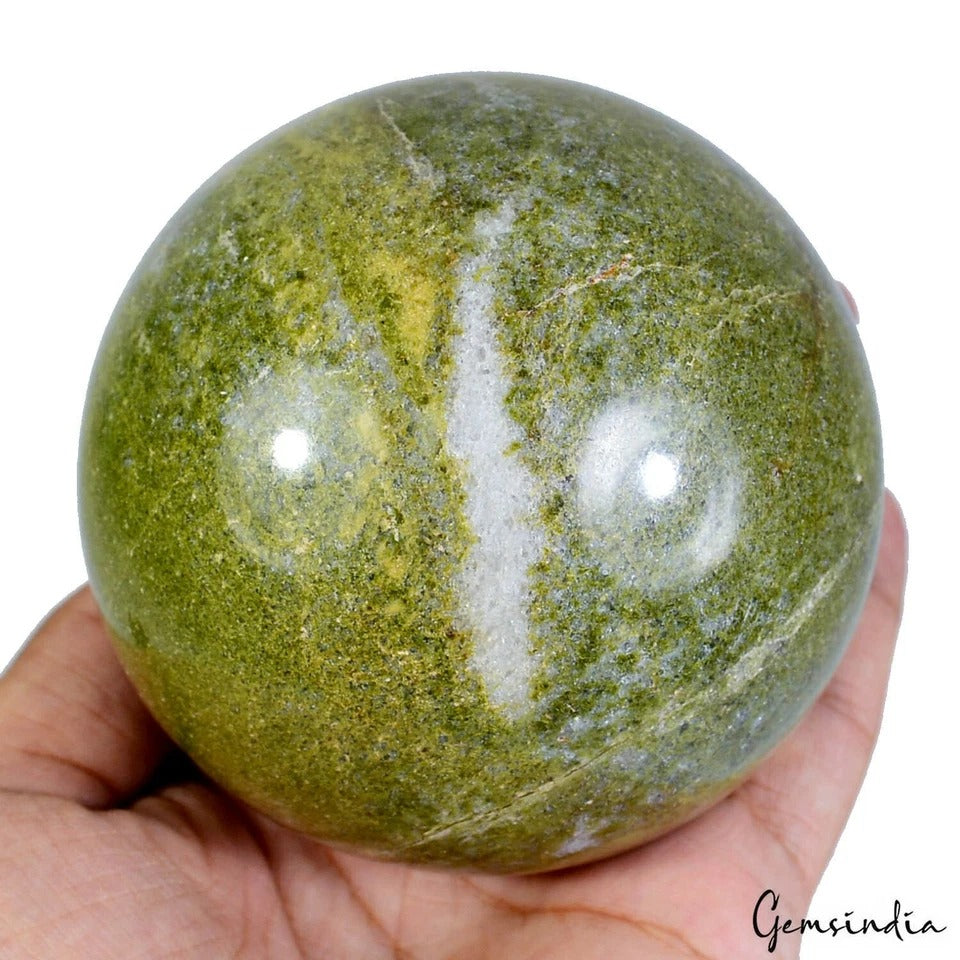 4220 Cts Natural Zoisite Sphere 3.1" Crystal Healing Gemstone Ball for Homedecor