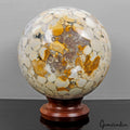 3.9 Kilo Natural Polished Bi-color Orbicular Ocean Jasper Sphere Healing Reiki