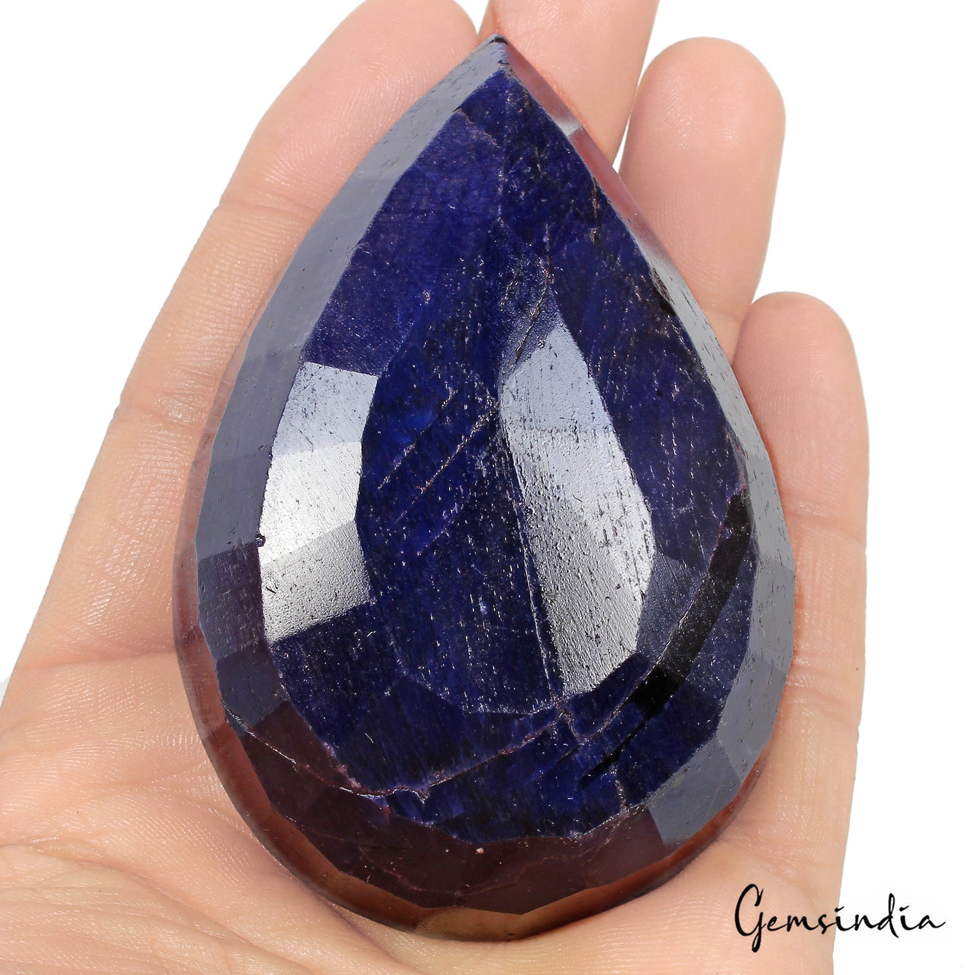 Museum Size 1580 Ct Natural Blue Pear Cut Sapphire Faceted Earth Mined Loose Gem