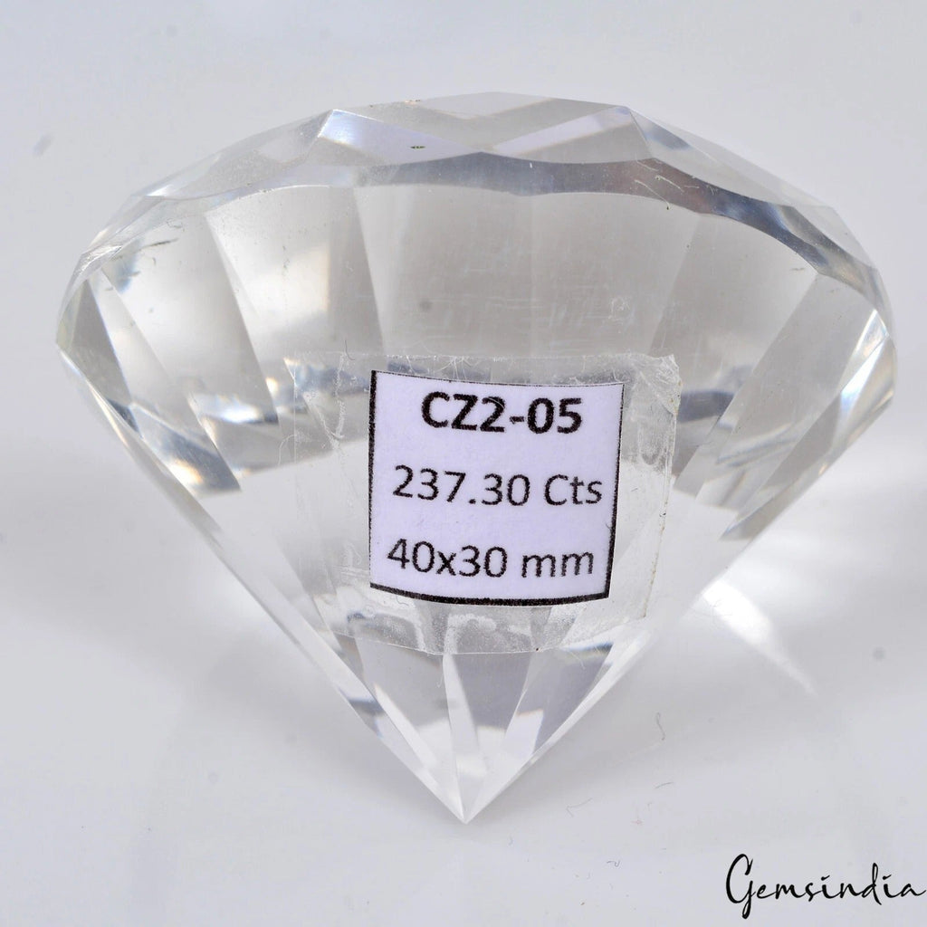 237.30 Ct Natural White Quartz Crystal Round/Diamond Cut Unheated Rare Huge Gem