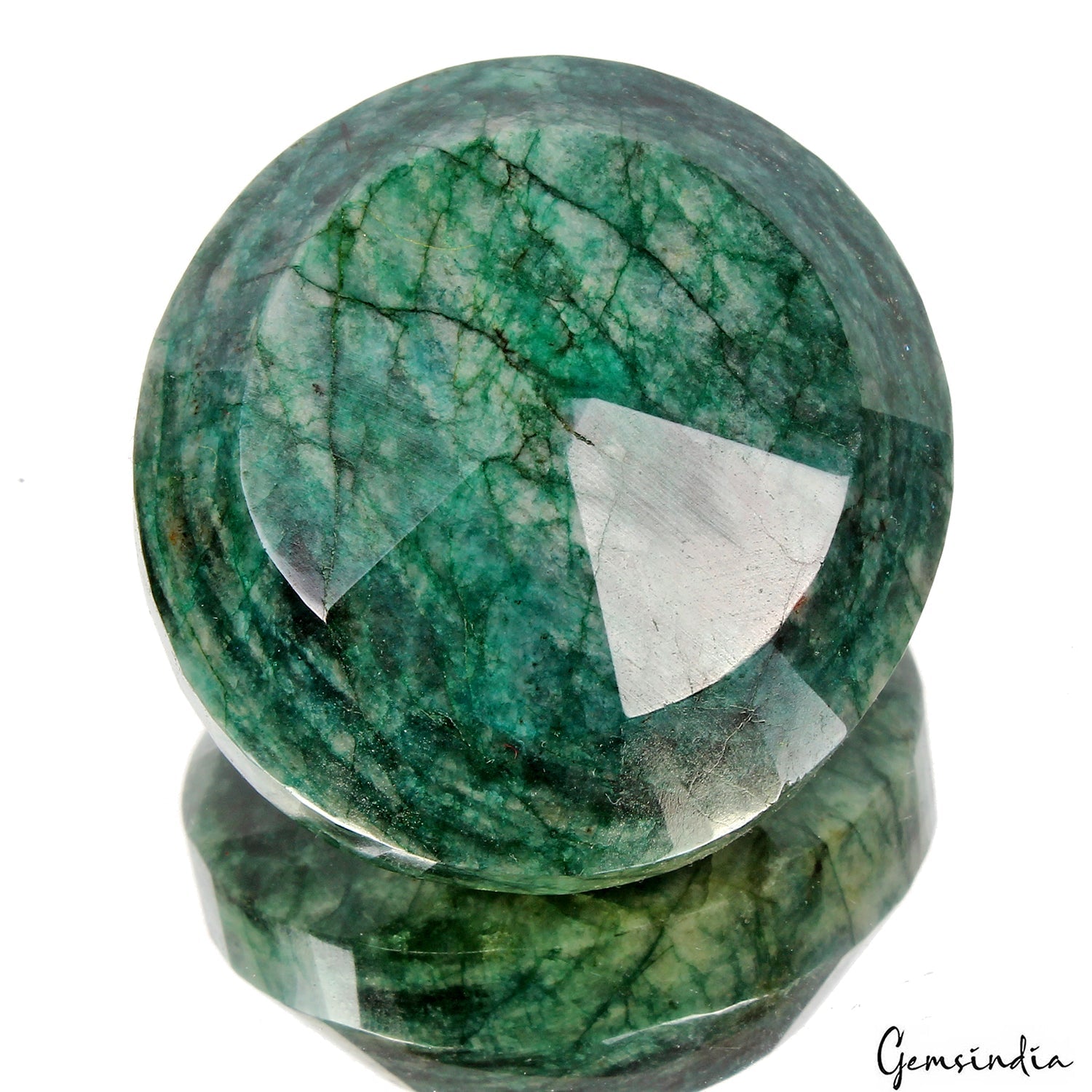 640 Ct Natural Blue Green Emerald Round Faceted Earth Mined Gemstone From Brazil