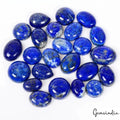 272 Ct/24 Pcs Natural Blue Gold Pyrite Lapis Lazuli Mix Cab Gems Lot For Jewelry