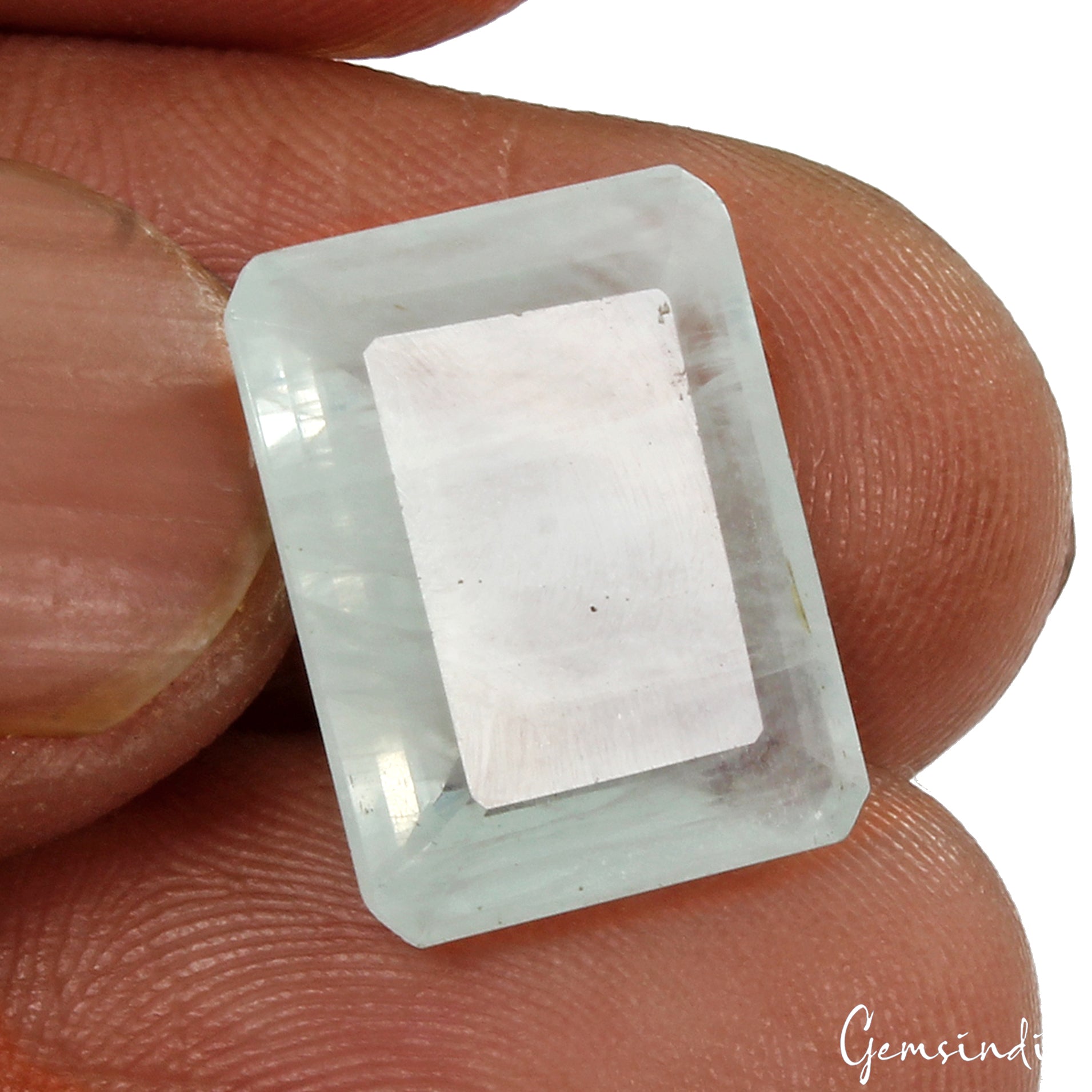 9.20 Cts 15x12mm Octagon Cut Natural Blue Aquamarine - Unheated Brazil Gemstone