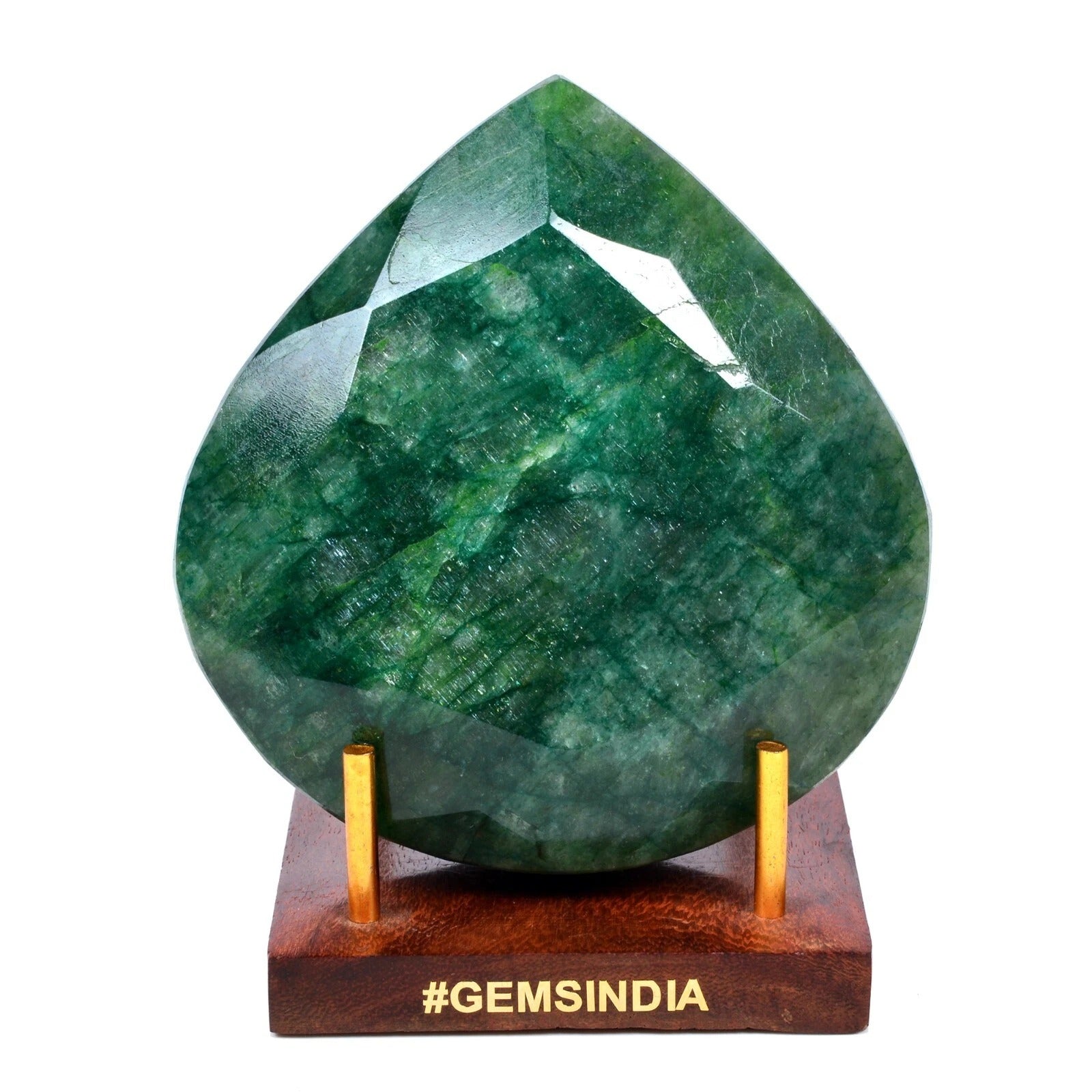 3360 Ct Natural Green Brazilian Emerald Pear Faceted Earth Mined Huge Size Gem