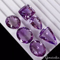 Certified 111 Cts/6 Pcs Natural Untreated Brazilian Purple Amethyst Mix Cut Gems