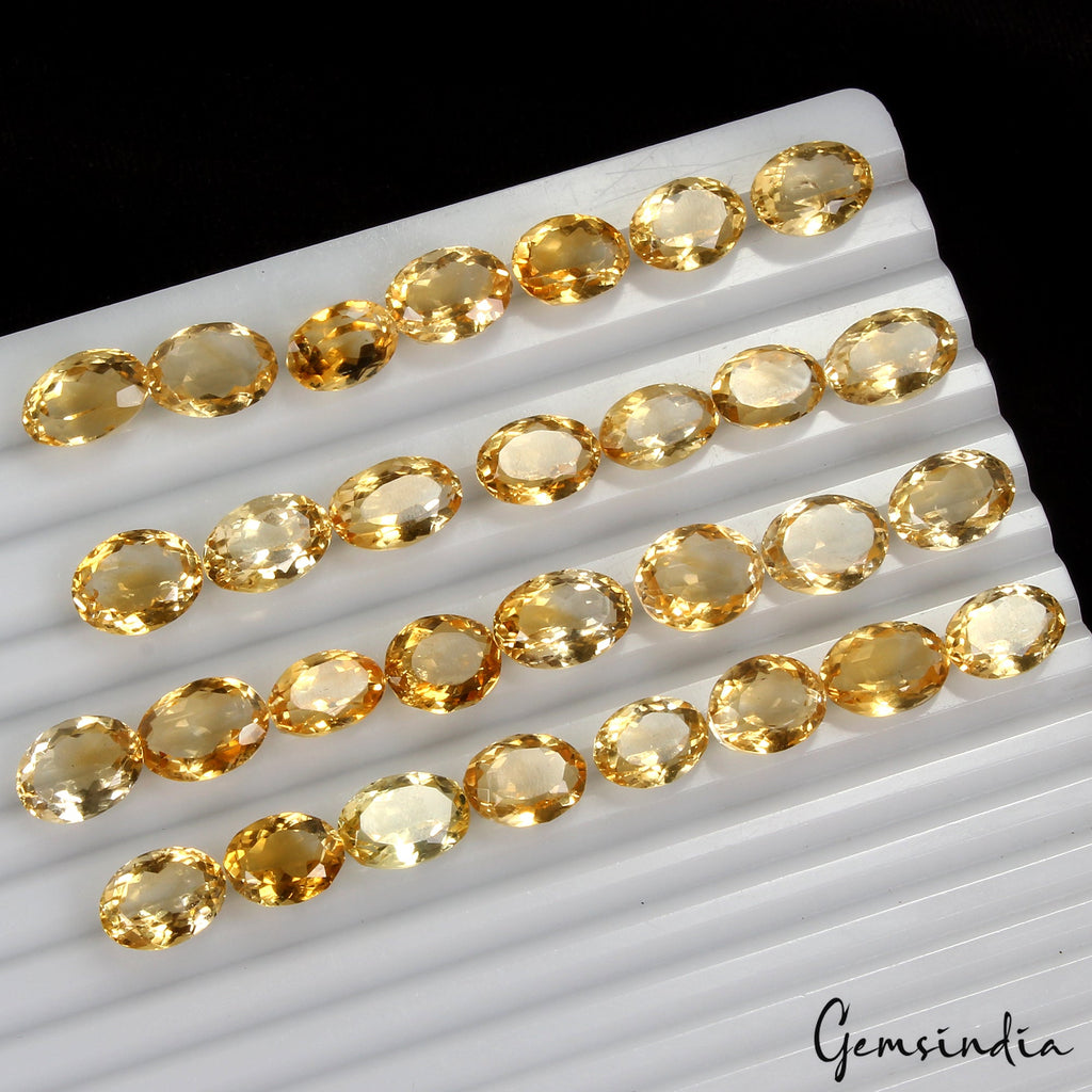 VVS 30 Pc Natural Citrine 11-13mm Oval Cut Top Quality Loose Untreated Gemstones