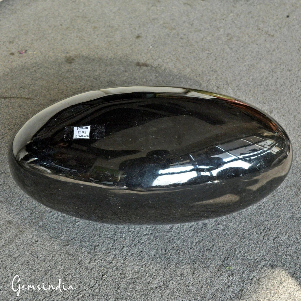 Superb Huge 15.5" Black Obsidian Crystal Healing High Polish Stone Lingam 22.2kg