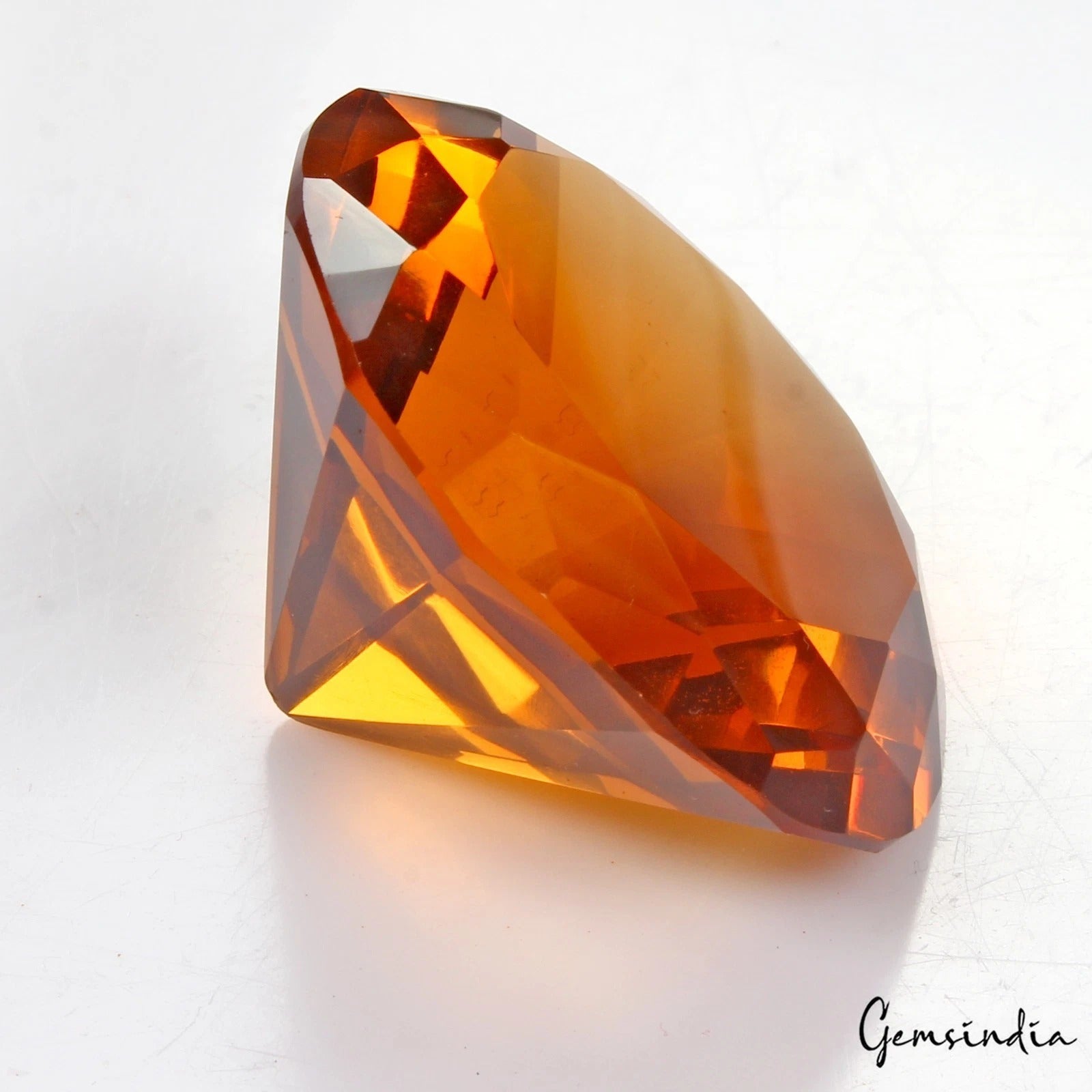 149.70 Cts Eye Catching Hydro Orange Tourmaline Round Faceted Cut Flawless Gem