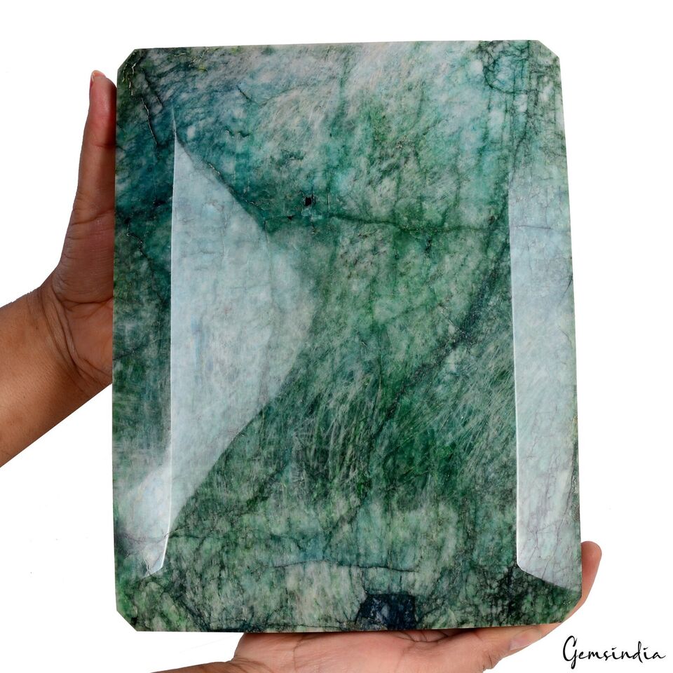 6.6 Kilo Natural Green Emerald Octagon Cut Large Earth Mined Collective Gemstone