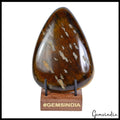 550 Cts Natural Untreated Dark Brown Iron Tiger Eye Pear Cab Loose Huge Size Gem
