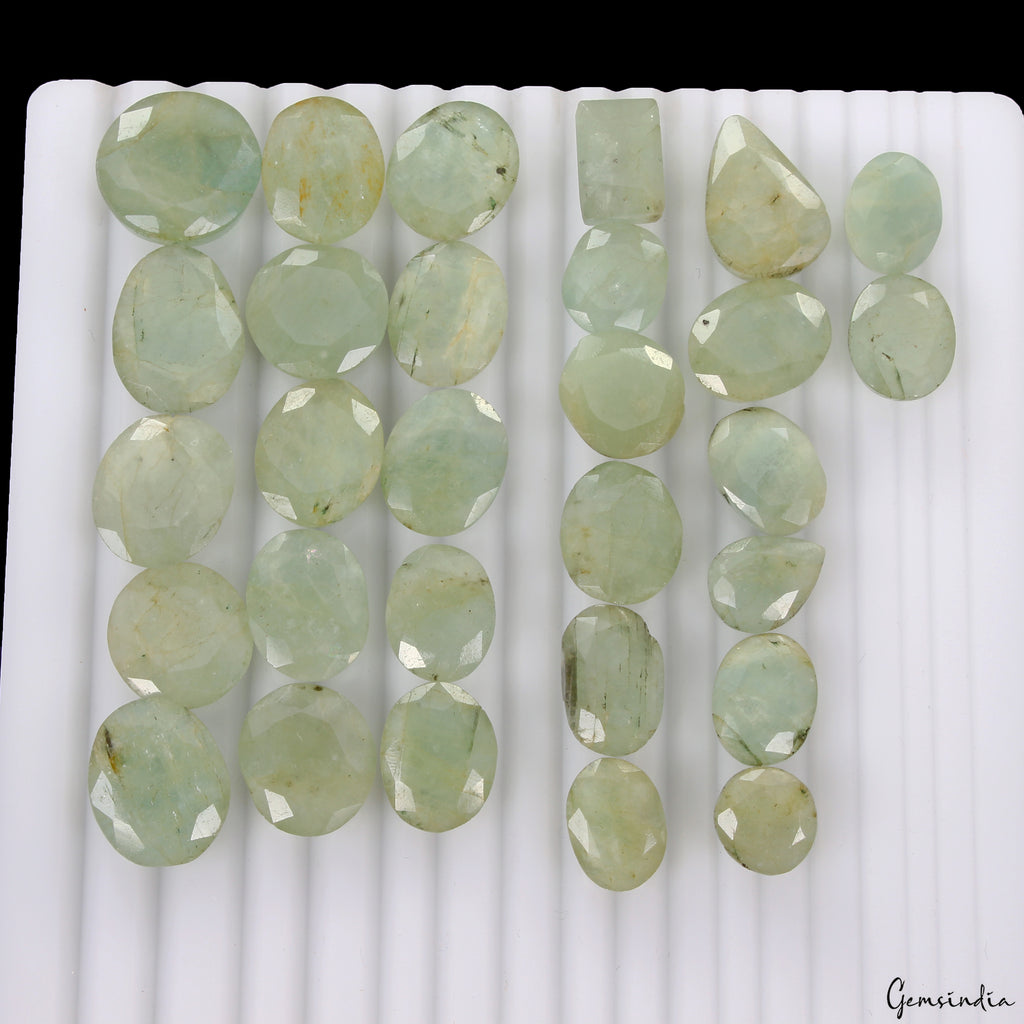 Green Beryl Lot, Loose Gemstone, Untreated — 29 Pieces, 12mm to 21mm, 420 Ct, Brazil