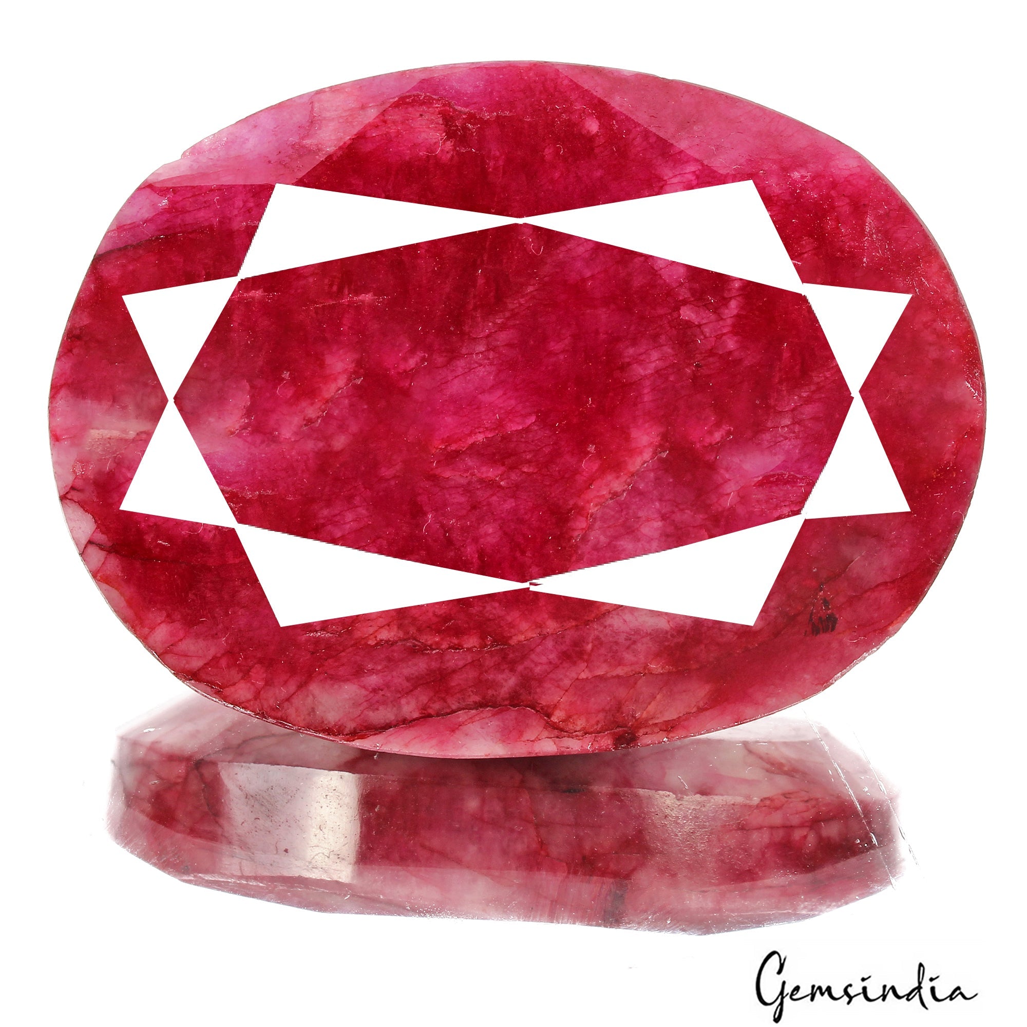 300 Ct Natural Pink Red USA Beryl Bixbite Oval Faceted Loose 57x42X14mm Huge Gem